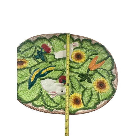 Vintage Bunny Lane Bunny EASTER Extra Large Platter The Strata Group 22.5"x17" - Picture 11 of 12